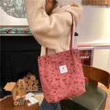 New Retro Women's Shoulder Bag Simple Solid Color Small Fresh Canvas Bag Literary Women's Buckle Tote Bag Large Capacity