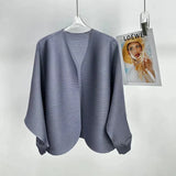 Women's Short Coat Loose Large Size Women's Spring And Autumn New Bat Shirt Casual Wrinkles Outside The Open