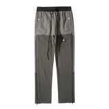 Zipper Color Block Streetwear Straight Casual Cargo Pants for Men Drawstring Harajuku Oversize Hip Hop Loose