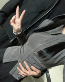Sexy Shirts Skinny Grey Y2k Long Sleeve Pleated Elegant Chic Korean Fashion Streetwear Outer Wear Layer Top Office Lady