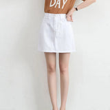 Sexy Women Denim Mini Skirt Fashion Summer High Waist Korean Black Skirt Blue Package Hip Jeans Harajuku Plus Size