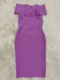 Quality New Summer Women Bodycon Sexy Off The Shoulder Rayon Bandage Dress Club Dress Midi Celebrity Party