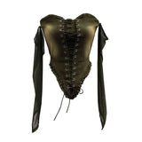 Sexy Tset Blouse Irregular Cowboy Splicing Mesh Yarn Tie With Short T-Shirt