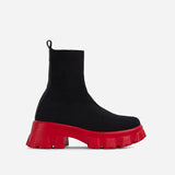 Shoes Woman Boots Sock Boots Women's Thick-soled Short Tube Breathable Plus Size 43 Boots Platform Booties