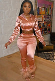 Autumn Hoodies Cropped Top and Pants Long Sleeve