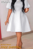 Colors Summer African Dresses for Women 2023 Casual A-line Dress Elegant Evening Party Puff Sleeve Robe Femme African Clothes-Outfit
