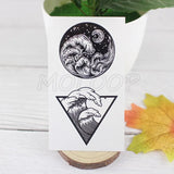 Tattoo Sticker Pine Tree Christmas Plant Black Hand Body Art Water Transfer Temporary Fake Tatto Flash Tatoo for Kid Girl