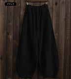 2022 Vintage Cotton Linen Pants Women Solid Loose Trousers Female Casual Ha Elegent Pants Solid Elasitic Waist Spring Autumn
