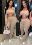 Winter Casual Fuzzy Three-Piece Pants