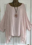 Fresh And Sweet Long Sleeve Top Loose-fitting Batwing