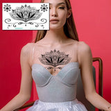 Temporary Tattoo Sticker Totem Flower Arrow Color Sexy Chest Back Fake Tatoo Waterproof Flash Tatto Body Art for Woman