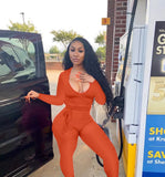 Slim Waist V-Neck