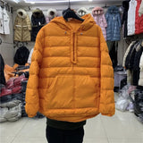 Winter 90% White Duck Down Coat Women Hooded Short Casual Oversize Warm Jackets Female Pocket Basic Parkas