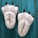Winter Warm Soft Indoor Floor Slippers Women Men Children Shoes Paw Funny Animal Christmas Monster Dinosaur Claw Plush