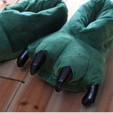 Winter Warm Soft Indoor Floor Slippers Women Men Children Shoes Paw Funny Animal Christmas Monster Dinosaur Claw Plush