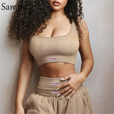 2020 Sexy Women Print Letters Sweatpants Set Tracksuit Sleeveless Tops And Sport Loose Jogger Pants Two Piece Set