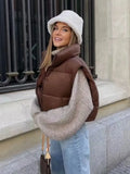Color Women's Clothing 2025 Spring And Autumn 2025 New Cotton Vest Zippered Arma