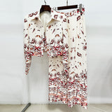Early Spring New Underwater World Printing Sling Vest Short Coat + Trousers Set Three-Piece