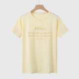 Woherb Korean Chic Summer New Embroidery Stereo Letter Casual Simple Age Reduction Round Collar Short Sleeve Versatile T-Shirt-Outfit