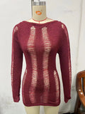 Woherb Sleeve Hollow Out Back Dress Sexy Tight Hollowed Out The New 2024 Spring / Summer Women's Dress-Outfit