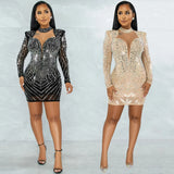 Fashion Ebay Sexy Deep V Nightclub Party Dress-Outfit