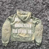 9OESH Printed Hoodie Short Hoodie 2025 New Hot Zip-Up Open Shirt