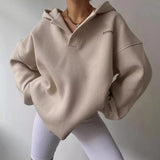 New Plus Velvet Hooded Printing Long-Sleeved Base With Sweater V-Neck