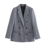 Autumn New Lattice Double Buckle Coat Personality Suit 2025 Top 5