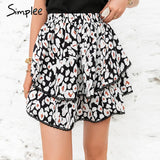 Pink Cotton High Waist Mini Skirt Casual Ruffled A-line Women Short Skirt Solid Summer Cotton Rmbroidered Female
