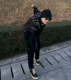 Baseball Jersey Clothes Men Leather Jacket Motorcycle Windbreaker Autumn Winter Hip-hop Embroidery Loose Casual Women Top
