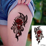 Temporary Tattoo Stickers Sexy Rose Heart-shaped Wreath Fake Tatto Waterproof Tatoo Back Leg Arm Belly Big Size for Women