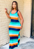 Printed Sleeveless Long