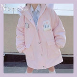 Winter New Preppy Style Loose Women Parkas Fashion Kawaii Female
