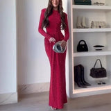 Fashion Irregular Sleeve Slanted Shoulder High-End Evening