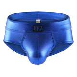 Mens Briefs PU Leather Underwear Sexy Men Briefs Stage Dance Underpants Bikini Gay Cueca men sexy underwear