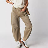 Wide Leg Baggy Jeans Women Casual Loose Mid Waist Denim Pants 90s Boyfriend Denim Bloomers Girlfriend Barrel Jeans-Outfit