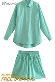 2023 Summer Women Striped 2 piece sets Suits Casual Loose Shirts Tops and Shorts Female Fashion Street Suit Clothing-Outfit