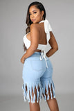 Fringed Ripped Jeans