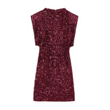 Multi-Color Round-Neck Sleeveless Dress Short Dress 2025 Spring New