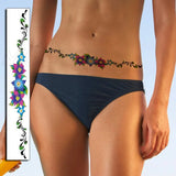 Waist Waterproof Temporary Tattoo Sticker Big Morning Glory Flower Plant Art Fake Tatoo Water Transfer Tatto for Women