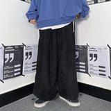 Corduroy Trousers Japanese Wide Leg Pants Women Streetwear BF Casual Chic Pantalon Femme 2022 New Bottoms Y2k