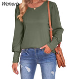 Autumn New Cotton Shirts Fashion Women Shirts Long Sleeve T-shirt Streetwear Loose Tops Female Tees Clothes Blusas 23265-Outfit