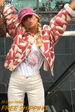 Women Vintage Floral Printed Thick Warm Cotton Coat Fashion Spliced Long Sleeve Jacket 2023 Autumn Winter Lady Casual Streetwear-Outfit