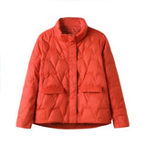 Winter Ultra Light Down Coat Women 90% White Duck Down Jacket Short Windproof Clothes Stand Collar Female Puffer
