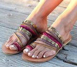 Artisanal Sandals Flip-Flops Handmade Greek Style Boho Flip Flop Sandals Streetwear Fashion Shoes Women Chaussures