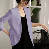 Suit Spring And Autumn New Cushion Shoulder Casual Fashion Temperament Slimming Professional OL Small Suit Coat