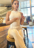 Sexy Round Neck Sleeveless Slim