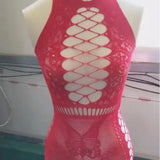 Night Swear Ti Ti's Big-Size Lingerie Sexy Bodynet Tights Hollow Ass Skirt Perspective Net
