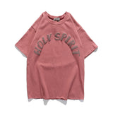 West Kids See Ghosts Oversize Men T Shirt Tour Commemorative Printed Retro Loose Harajuku Crew Neck Short Sleeve