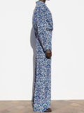 2023 Women Summer Wide Leg Pants Fashion Vintage Print Elastic waist Female Elegant Street Pant Trousers Clothing-Outfit